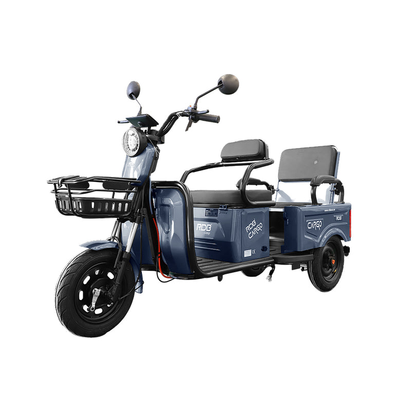 Tricicleta electrica RDB CARGO fara permis 2000W 25km/h maro