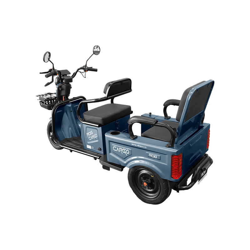 Tricicleta electrica RDB CARGO fara permis 2000W 25km/h maro