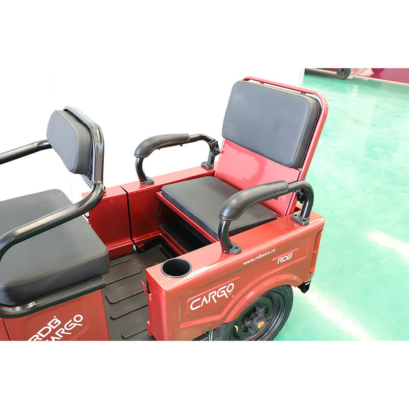 Tricicleta electrica RDB CARGO fara permis 2000W 25km/h maro