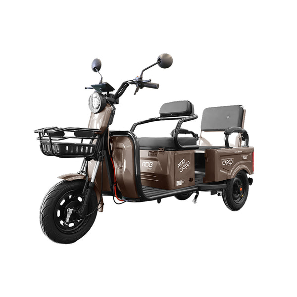 Tricicleta electrica RDB CARGO fara permis 2000W 25km/h maro