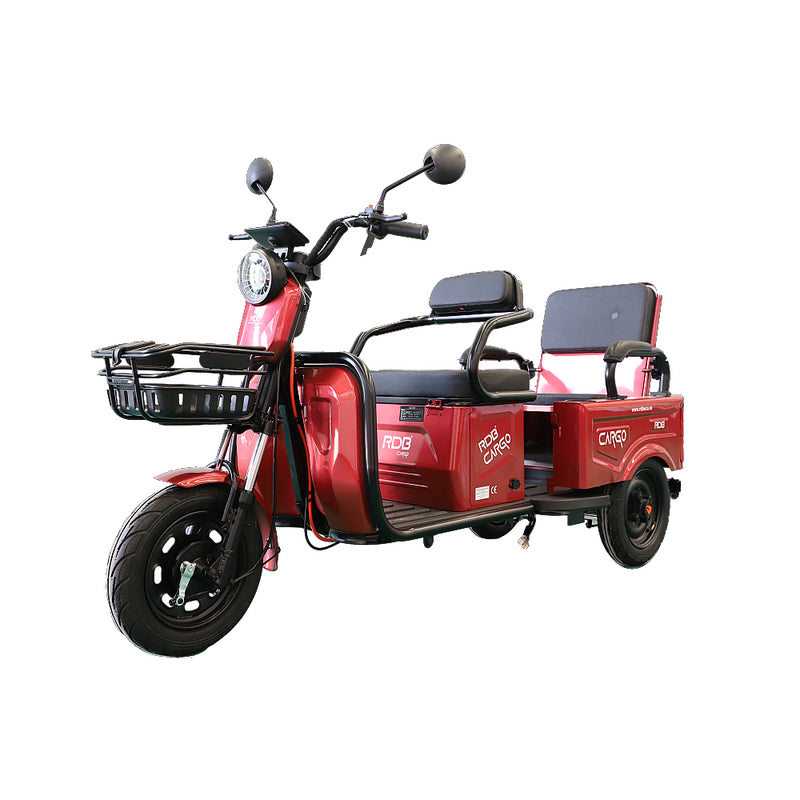 Tricicleta electrica RDB CARGO fara permis 2000W 25km/h rosu