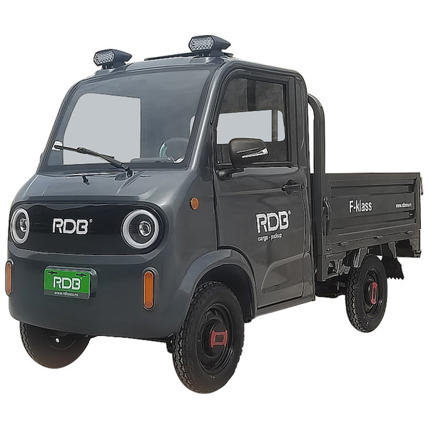 Masina electrica RDB F-KLASS fara permis 1500W 25 km/h 72V58Ah autonomie 65 km bena rabatabila culoare gri