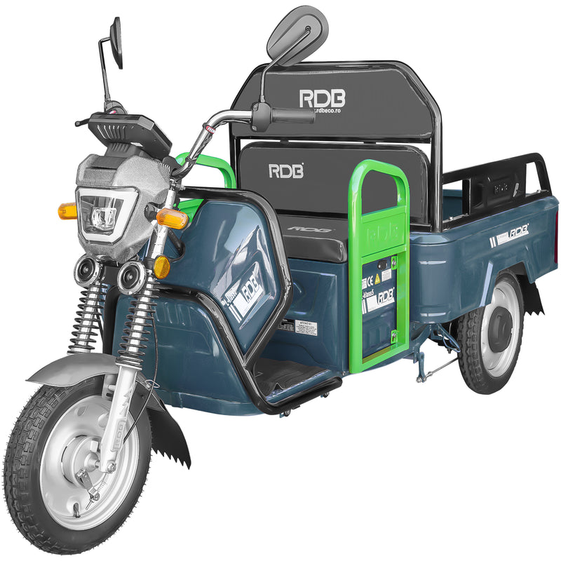 Tricicleta electrica RDB L-Klass5 fara permis 1350W 25 km/h culoare albastru