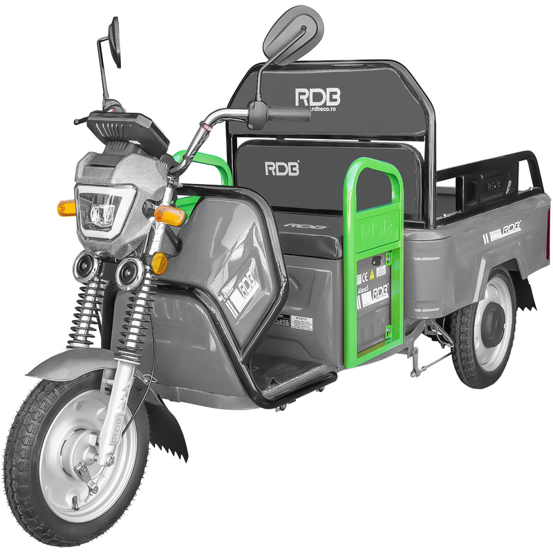 Tricicleta electrica RDB L-Klass5 fara permis 1350W 25 km/h culoare gri