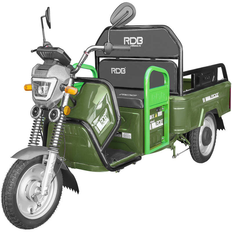 Tricicleta electrica RDB L-Klass5 fara permis 1350W 25 km/h culoare verde