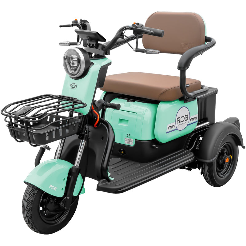 Tricicleta electrica RDB MINI fara permis 2000W 25km/h verde