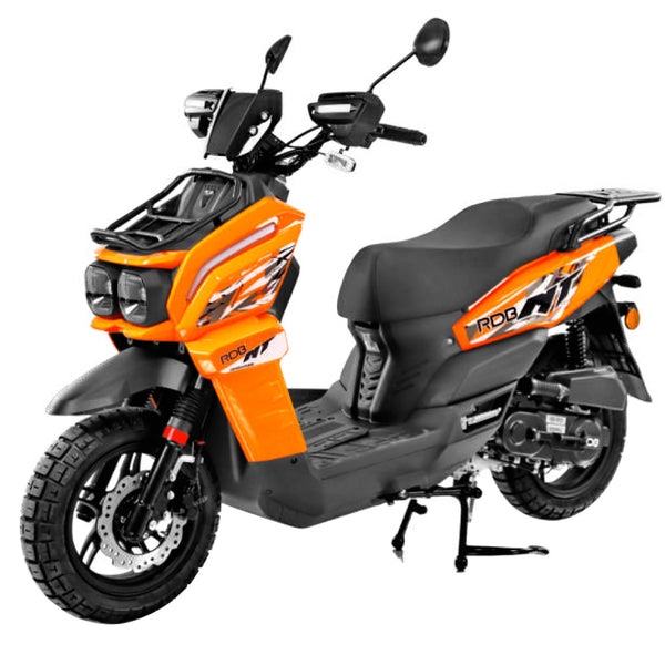 Scuter RDB MT motor 3.3 CP benzina 4T 50 cmc viteza 45 km/h necesita permis culoare portocaliu