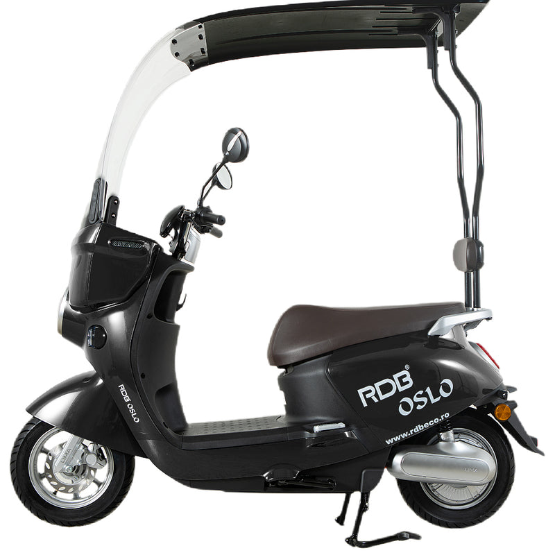 Scuter electric RDB OSLO putere 2000W viteza 25km/h autonomie 40-50 km 72V 20Ah fara permis culoare negru