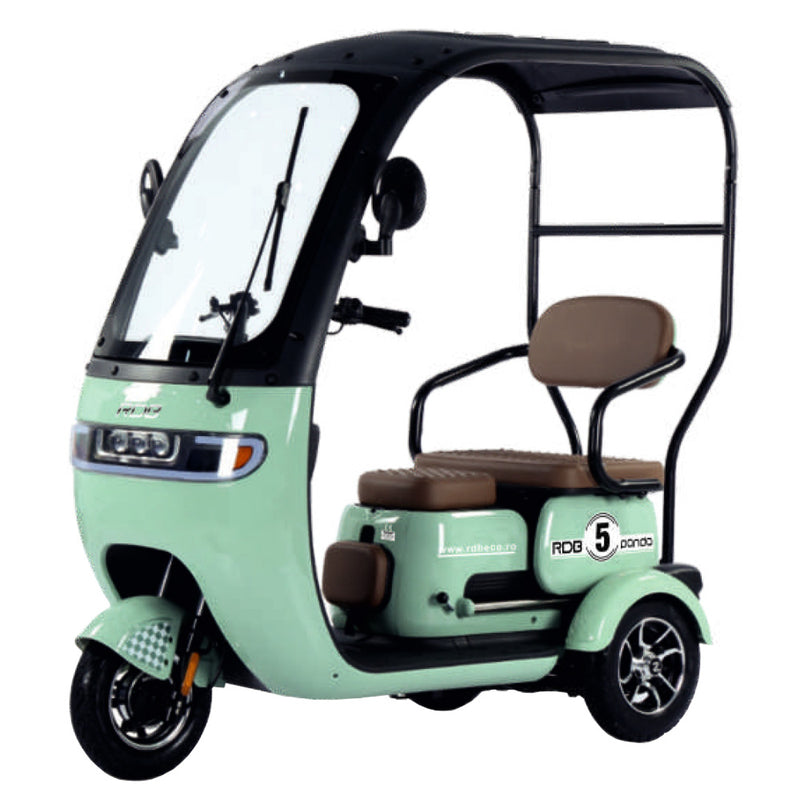 Tricicleta electrica RDB Panda 5 fara permis 650W 25 km/h 60V20Ah autonomie 67 km culoare verde