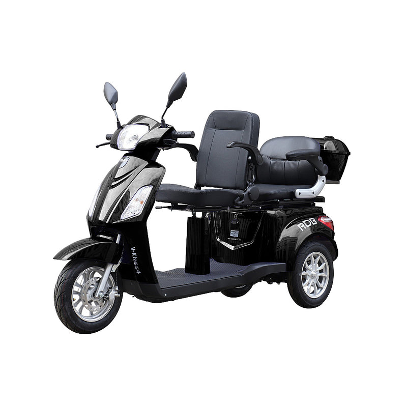 Tricicleta electrica RDB V-KLASS 1000W 60V 20AH fara permis 2 locuri 25 km/h negru