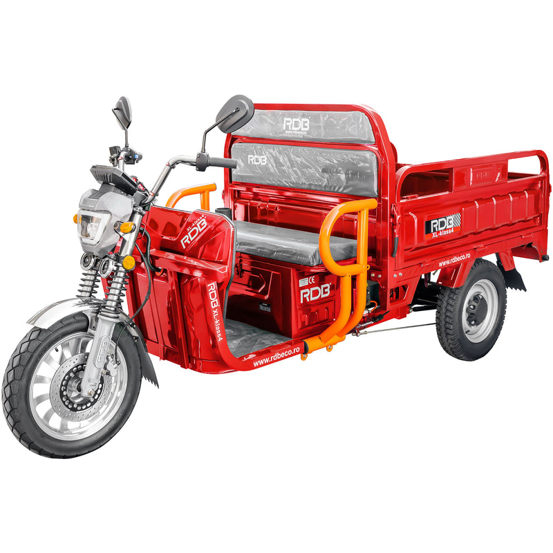 Tricicleta electrica RDB XL-Klass4, 1.5m, 4000W, 72V 45Ah, 25km/h, culoare rosu