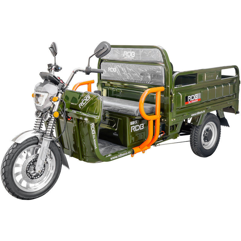 Tricicleta electrica RDB XL-Klass4, 1.5m, 4000W, 72V 45Ah, 25km/h, culoare verde