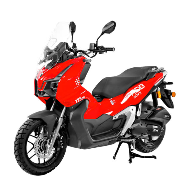 Scuter RDB ADV II motor benzina 4T 125 cmc viteza 95 km/h necesita permis culoare rosu
