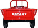 Remorca motocultor Rotakt Samurai REM400 basculabila capacitate incarcare 400 kg roti 4.00-12 cuva 128x89x31 cm cutie scule frana mecanica