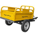 Remorca AgroPro REM 500 capacitate max 500 kg roti 4.00-12" dimensiuni bena 123x76x28 cm basculare frana mana frana picior