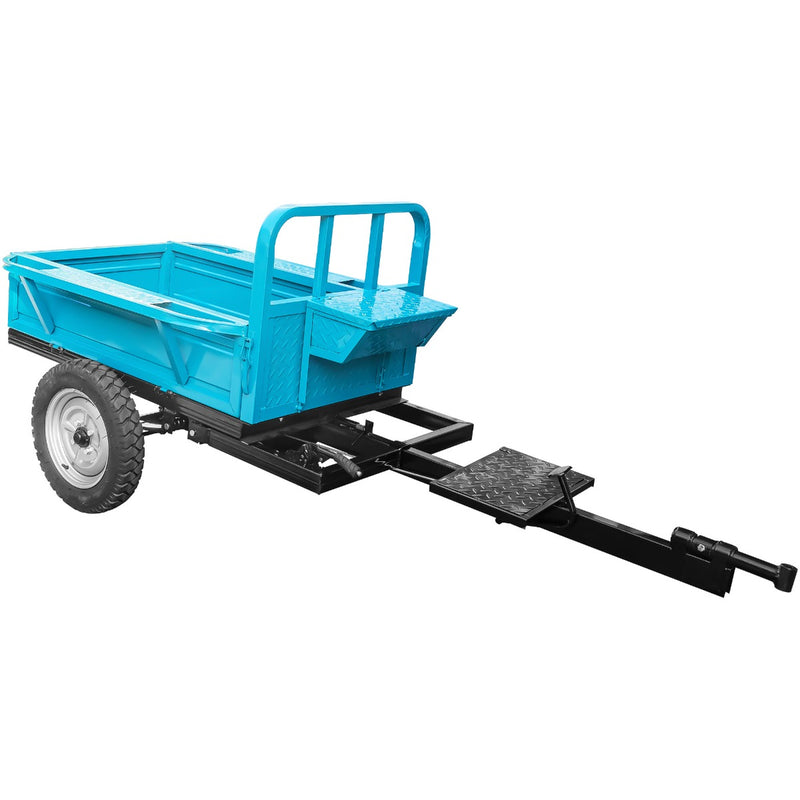 Remorca DKD LY 800 capacitate max 800 kg roti 5.00-12" dimensiuni bena 160x100x28 cm basculare frana mana frana picior