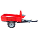 Remorca DKD LY 500 NEW capacitate max 500 kg roti 4.00-12 dimensiuni bena 125x80x28.5 cm basculare frana picior