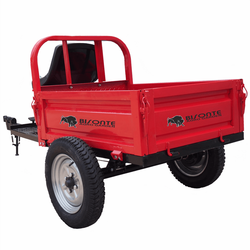 Remorca motocultor Bisonte BTA-450R capacitate maxim 450 kg roti 4.00-12