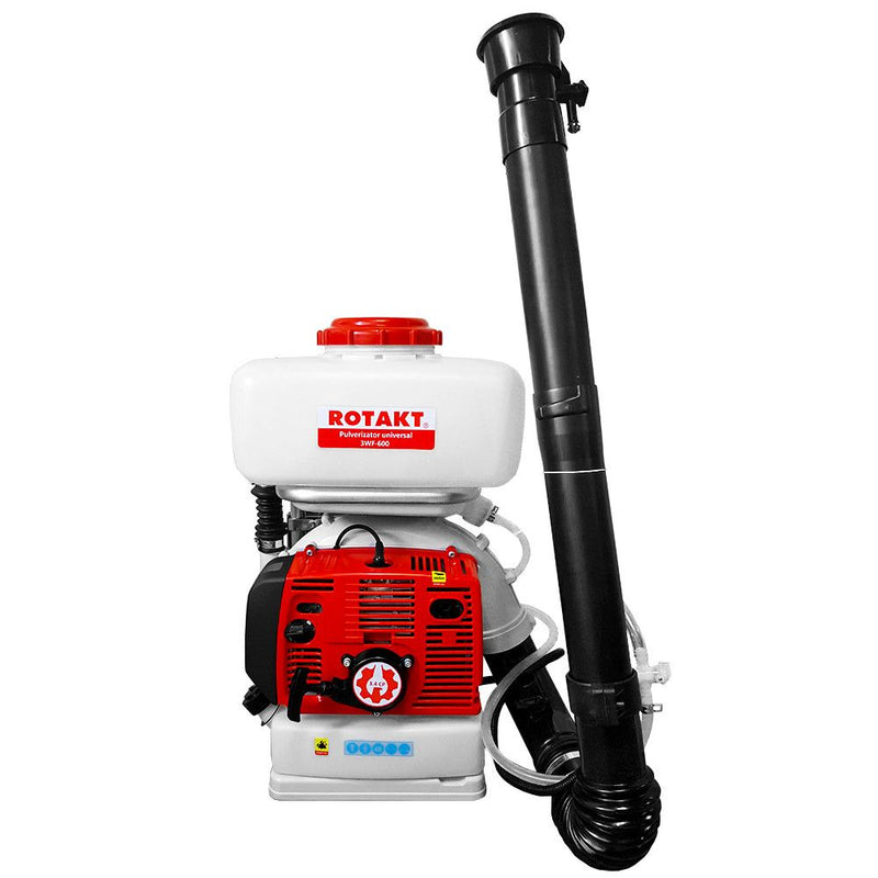 Atomizor Rotakt 3WF-600 motor 3.4 CP 2 timpi rezervor 14 L pulverizare universala distanta minima 15 m debit 3 L/min