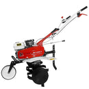 Pachet Motosapa MEDIA LINE MS 6580 7 CP 3 viteze de mers freze 80 cm roti de cauciuc 400x8 roti metal rarita fixa plug arat + 1l ulei motor + 1l ulei transmisie AgroPro