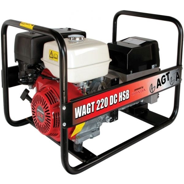 Generator sudura WAGT 220 DC HSB putere 5.2 kW 220A 400V benzina pornire manuala + kit roti maner