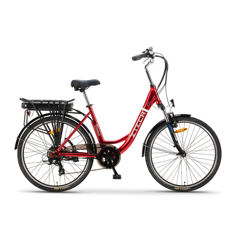 Bicicleta electrica Ztech ZT-34-B VERONA 2.0 autonomie 30 Km viteza maxima 25 km/h putere 250W acumulator 10Ah/36V nu necesita permis-Albastru