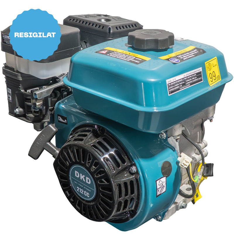 RESIGILAT: Motor DKD HS 170F C cu caneluri 7CP benzina 212cc 3.6L diametru ax 25mm bobina incarcare
