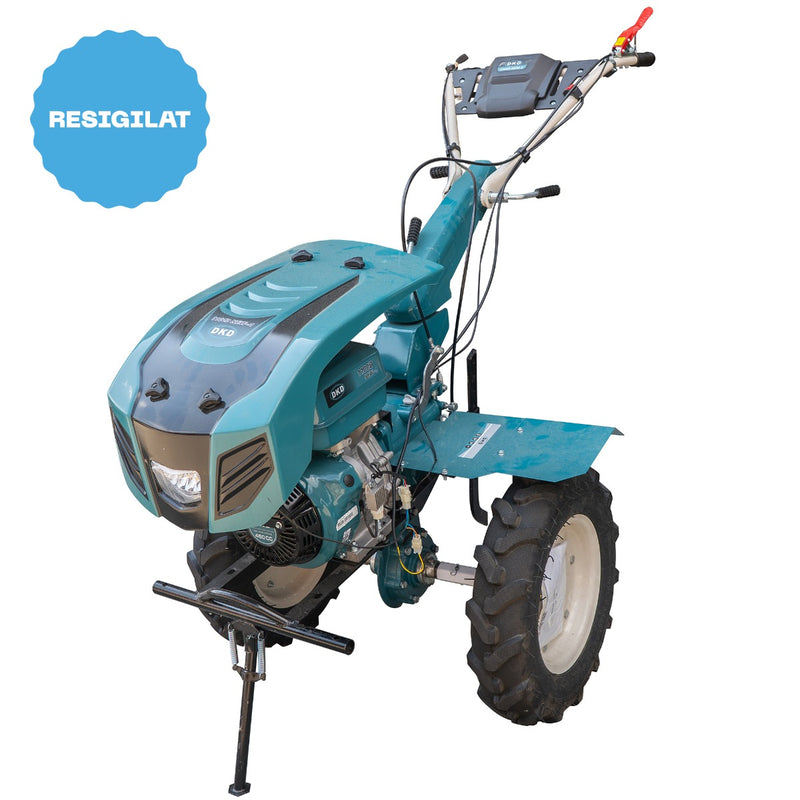 RESIGILAT: Motocultor profesional DKD HS 1100D motor 18 CP latime lucru 80-120 cm capota cu far freze roti cauciuc