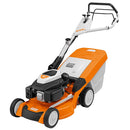 Masina de tuns iarba pe benzina STIHL RM 650 VS  latime lucru 48 cm motor 3.5CP cos 70 l + ulei motor 10W-30 0.6L + kit mulcire AMK 045 + kit ingrijire si curatare