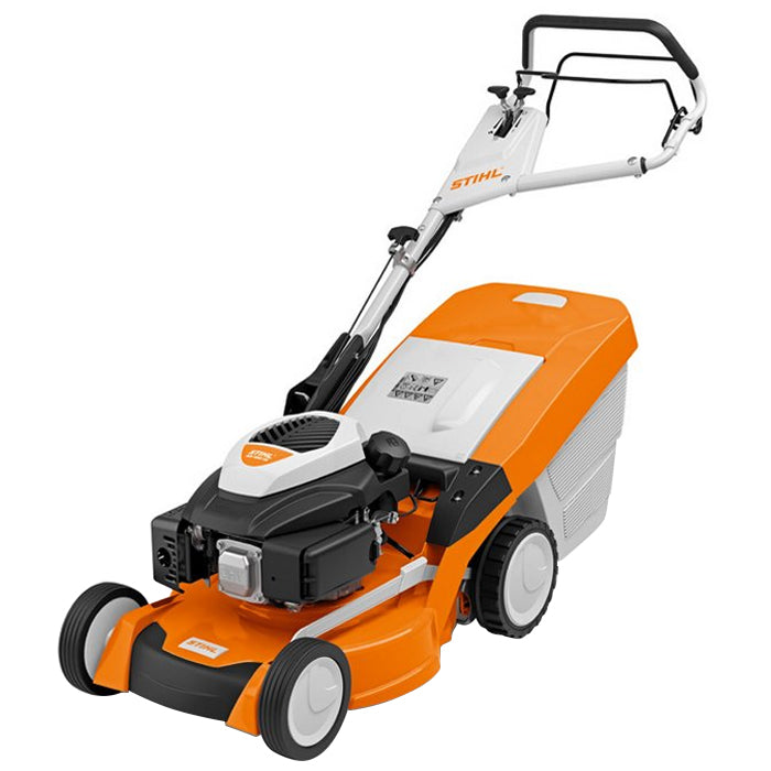 Masina de tuns iarba pe benzina STIHL RM 650 VS  latime lucru 48 cm motor 3.5CP cos 70 l + ulei motor 10W-30 0.6L + kit mulcire AMK 045