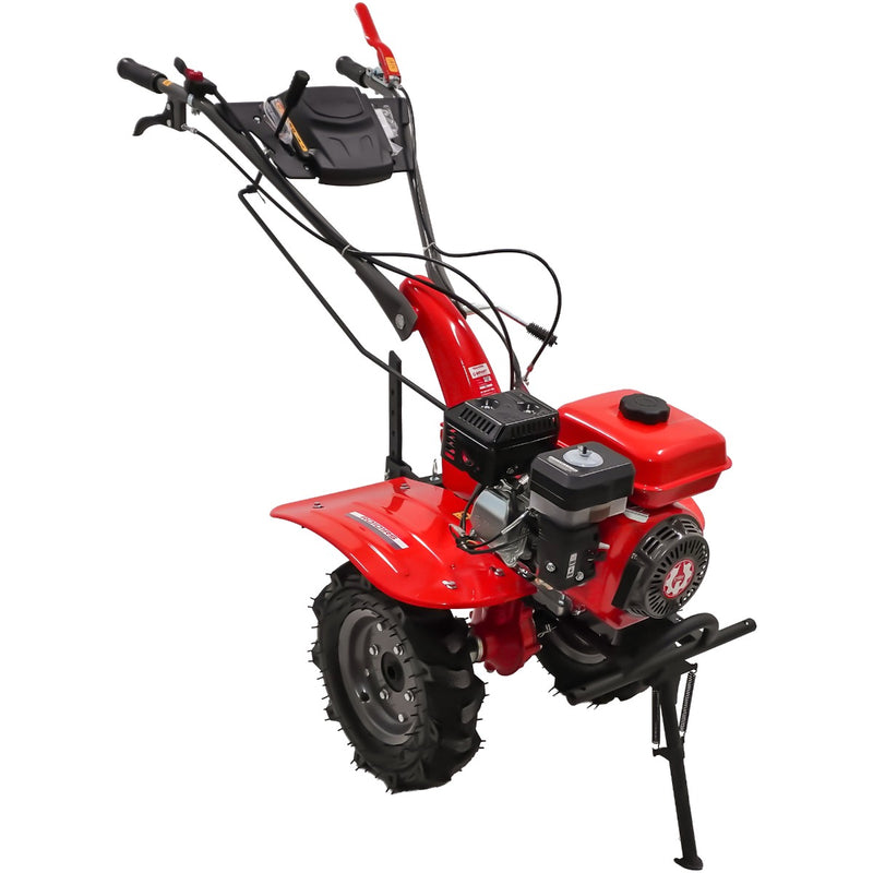 Motocultor Rotakt Cadet RO101RS motor 7 CP transmisie pinioane benzina 2+1 viteze latime lucru 56-90 cm freze 2+1roti 4.00-8” roti metal plug arat rarita reglabila 3l ulei