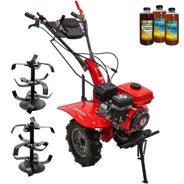 Motocultor Rotakt Cadet RO101RS motor 7 CP transmisie pinioane  benzina 2+1 viteze latime lucru 56-90 cm freze 2+1roti 4.00-8” 3l ulei