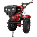 Motocultor Rotakt RO 15R E motor 15 CP latime lucru 135 cm freze roti cauciuc pornire electrica acumulator inclus roti metalice rarita reglabila plug arat plug cartofi cultivator 5l ulei AgroPro