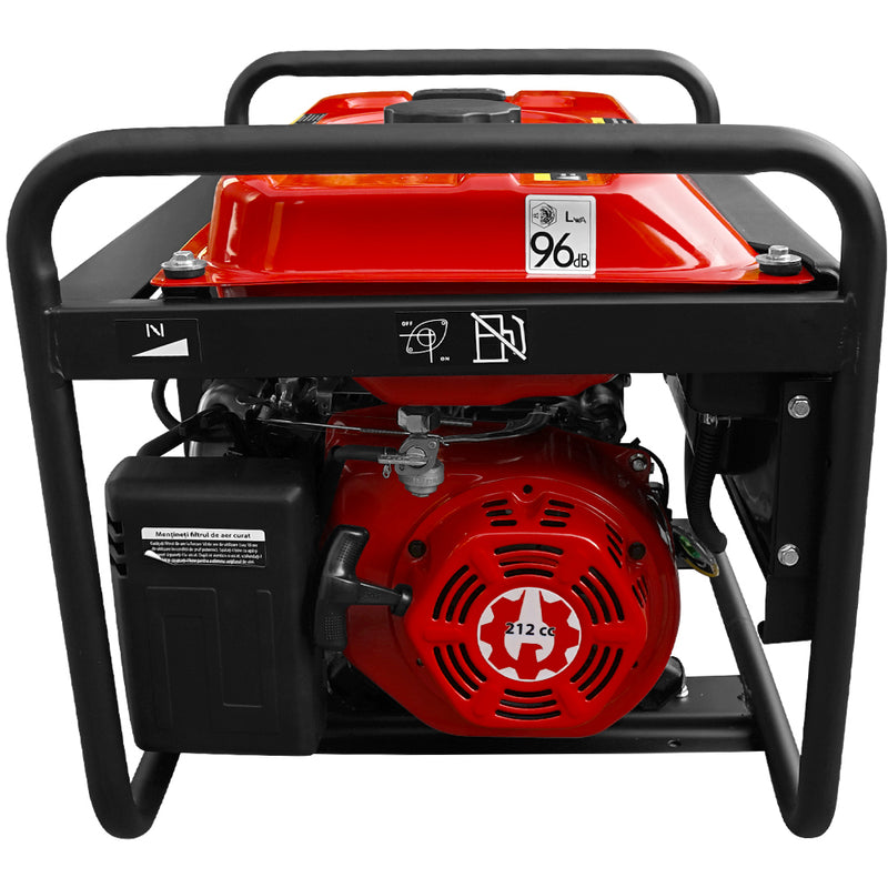 Generator de curent Rotakt ROGE3000 putere 7CP rezervor 12 L benzina iesire 12V pornire manuala AVR voltmetru consum 1,09L/ora