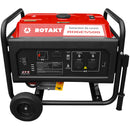 Generator curent Rotakt ROGE5500 putere 13CP benzina pornire manuala AVR voltmetru roti transport rezervor 25 L consum 3,57L/ora