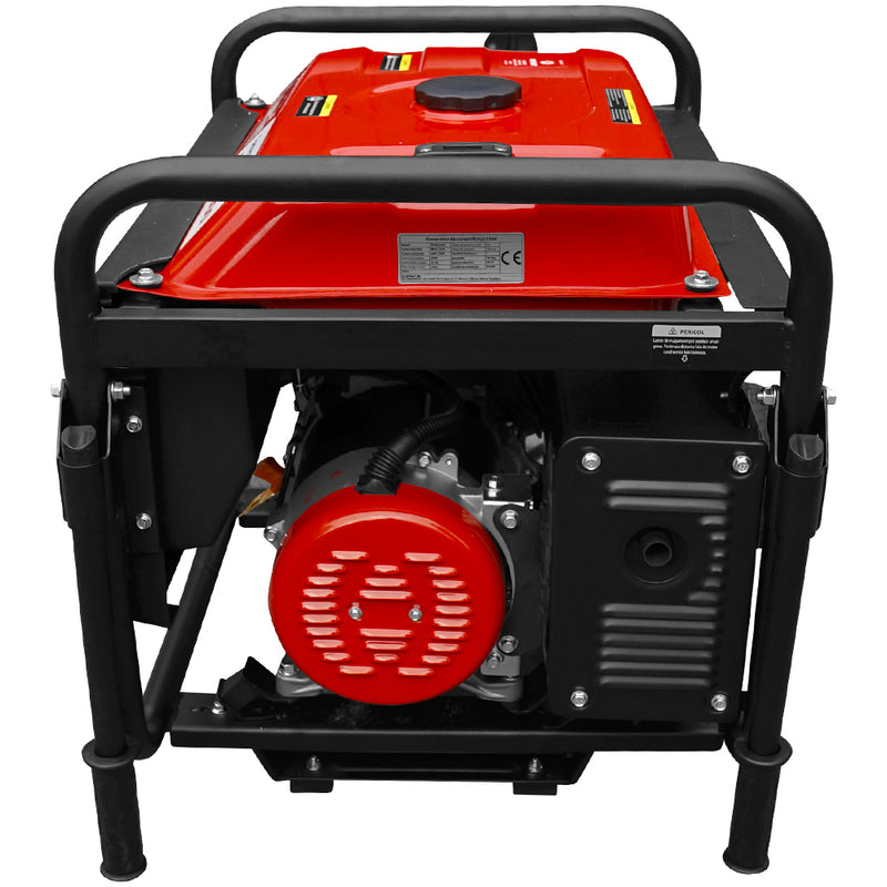 Generator curent Rotakt ROGE5500 putere 13CP benzina pornire manuala AVR voltmetru roti transport rezervor 25 L consum 3,57L/ora
