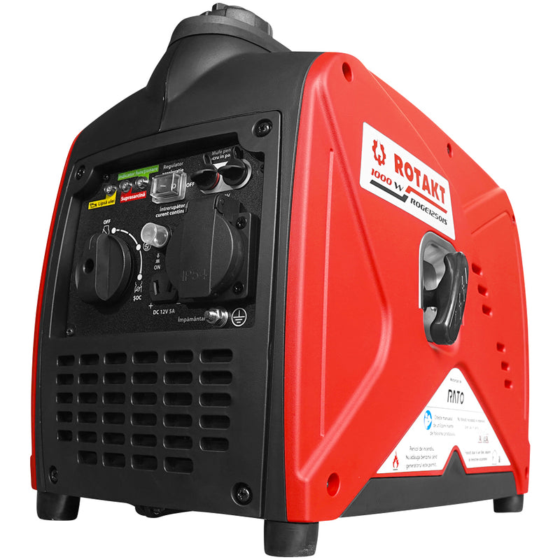 Generator curent Rotakt ROGE1250IS putere 1.1 kW 230V tip inverter benzina pornire manuala silentios portabil
