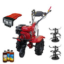 Motocultor Rotakt Titan RO110RV cu kit de capotare motor 8 CP 212 cmc benzina 2+1 viteze latime lucru 56-90 cm freze roti cauciuc 5.00-8" 3l ulei