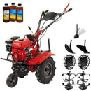 Motocultor Rotakt Gardian RO110RVE pornire electrica motor 8CP 212 cmc benzina 2+1 viteze latime lucru 56-90 cm freze roti cauciuc 5.00-8" roti metal plug arat rarita reglabila plug cartofi 3l ulei