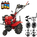 Motocultor Rotakt Gardian RO110RVE pornire electrica motor 8CP 212 cmc benzina 2+1 viteze latime lucru 56-90 cm freze roti cauciuc 5.00-8" roti metal cultivator plug reversibil 3l ulei