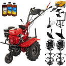 Motocultor Rotakt Gardian RO110RVE pornire electrica motor 8CP 212 cmc benzina 2+1 viteze latime lucru 56-90 cm freze roti cauciuc 5.00-8" roti metal plug arat rarita reglabila plug cartofi cultivator plug reversibil remorca 3l ulei