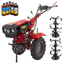 Motocultor Rotakt Ghepard RO10RE-2P motor 10CP 301 cmc benzina 2+1 viteze latime lucru 56-105 cm freze roti cauciuc 5.00-12" pornire electrica 2 prize de putere 5l ulei