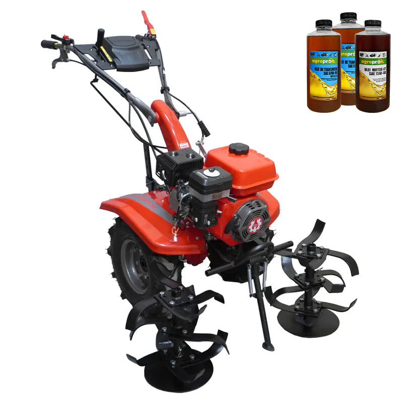 Motocultor Rotakt Junior Plus RO101Rx motor 7 CP benzina latime lucru 56-90 2+1 viteze roti 5.00-8 freze 3l ulei