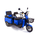 Tricicleta electrica Rotakt Liberia putere 1400W viteza 25 km/h autonomie 48 Km acumulatori 60V/20Ah greutate admisa 292kg fara permis - Albastru