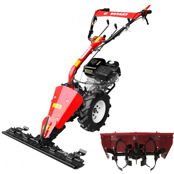 Motocultor multifunctional Rotakt MF360 motor 6.5 CP 4 viteze freza TI360 latime lucru 62 cm sistem cosire GC360 latime lucru 97 cm