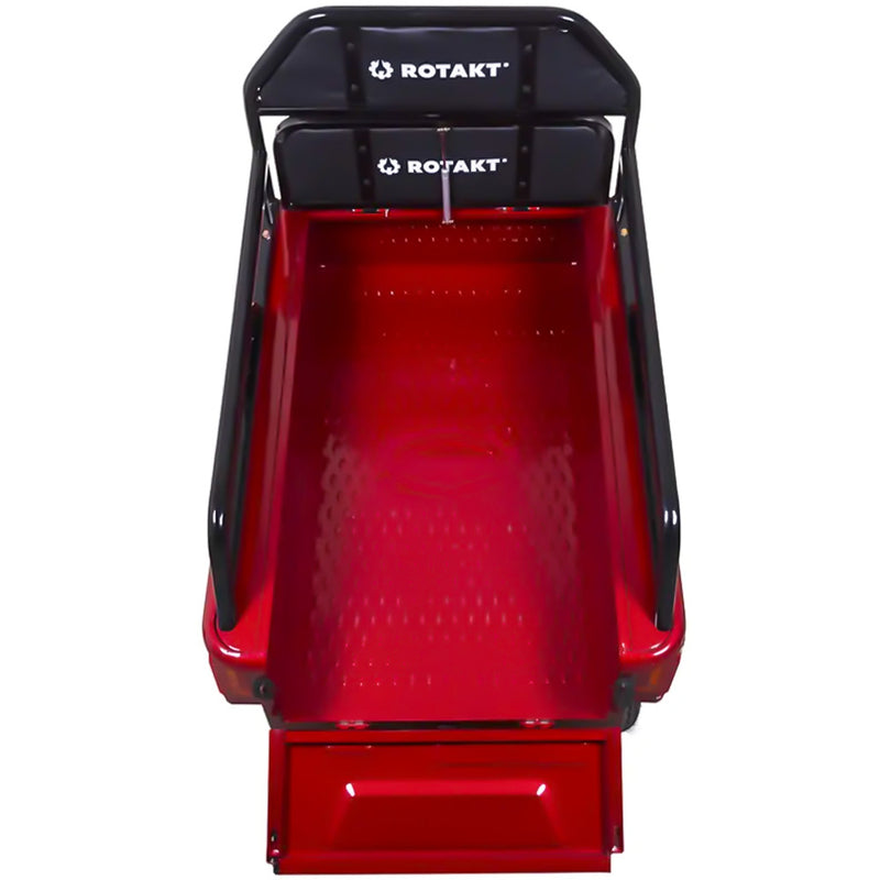 Tricicleta electrica Rotakt Nautilus putere 1600W viteza 25 km/h autonomie 44 km baterie 60V/32Ah bena 106x60 cm greautate admisa 364kg fara permis - rosu
