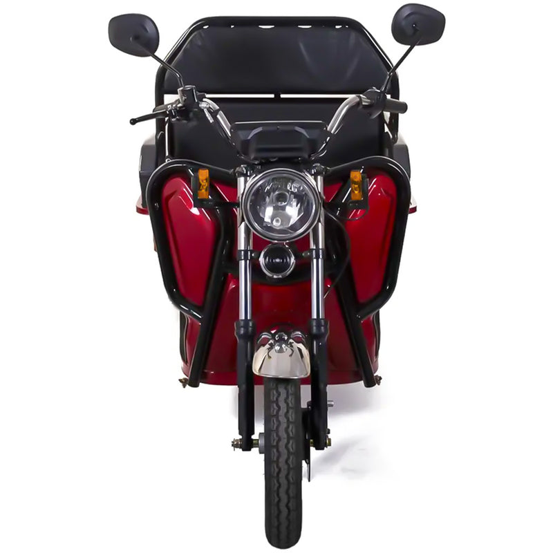 Tricicleta electrica Rotakt Nautilus putere 1600W viteza 25 km/h autonomie 44 km baterie 60V/32Ah bena 106x60 cm greautate admisa 364kg fara permis - rosu