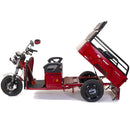 Tricicleta electrica Rotakt Nautilus putere 1600W viteza 25 km/h autonomie 44 km baterie 60V/32Ah bena 106x60 cm greutate admisa 364kg fara permis - rosu