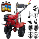 Motocultor Rotakt Titan RO110RV motor 8 CP 212 cmc benzina 2+1 viteze latime lucru 56-90 cm freze roti cauciuc 5.00-8" roti metal plug arat rarita reglabila plug cartofi cultivator plug reversibil 3l ulei