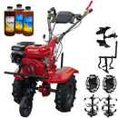 Motocultor Rotakt Titan RO110RV motor 8 CP 212 cmc benzina 2+1 viteze latime lucru 56-90 cm freze roti cauciuc 5.00-8" roti metal cultivator plug reversibil 3l ulei